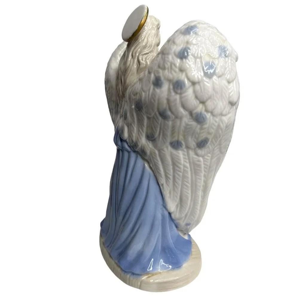 Guardian Angel Collectible Child Protecting Wings Spread Ceramic Figurine 8 Inch